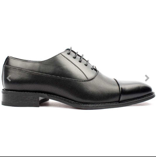 Goor Black Toe Cap Shoe