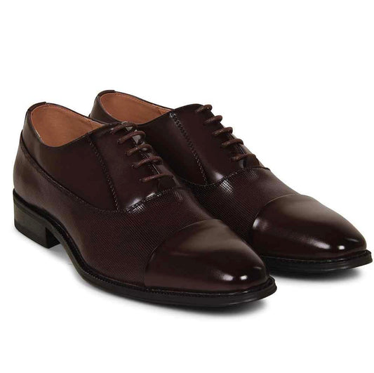 Goor Dark Brown Toe Cap Shoe